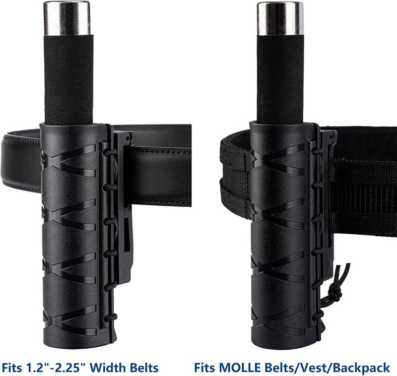 Dotacty Baton Holder w/ 360 Degree Rotating Duty Belt/MOLLE Vest Clip 16"-21"-26" Telescopic/Expandable Baton Holster for 1.2" Diameter Flashlight Carry Case Torch Carrier Police LE Security Officer - Image 2